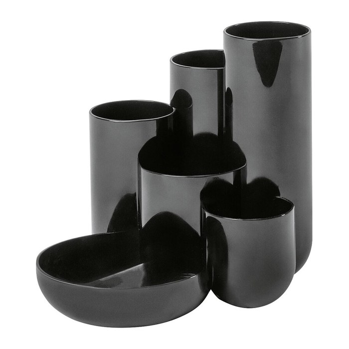 HAN Schreibtisch-Organizer CAMPUS schwarz Polystyrol 6 Fächer 13,1 x 15,4 x 13,7 cm