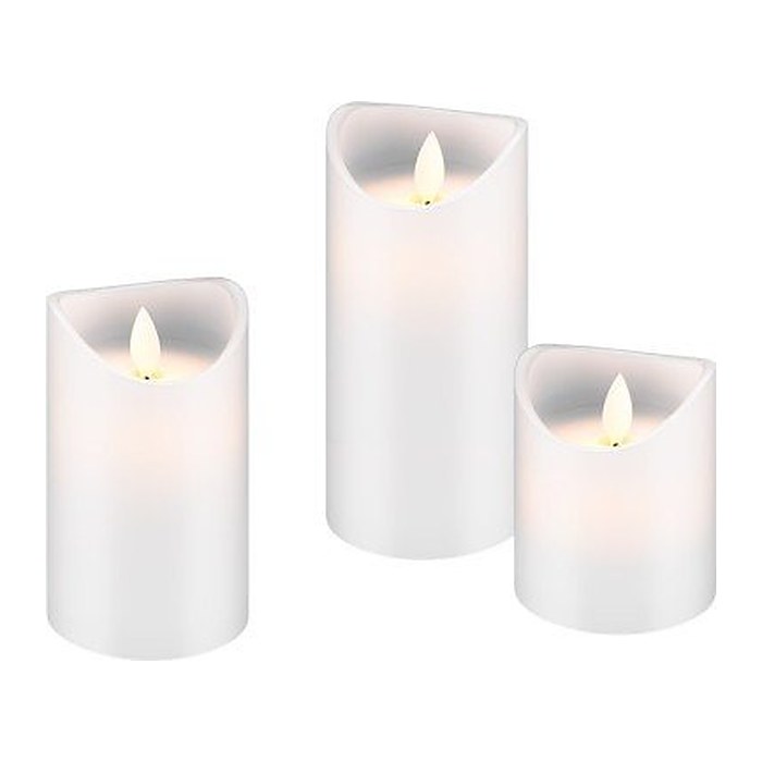 goobay LED-Kerzen weiß, 3 St.