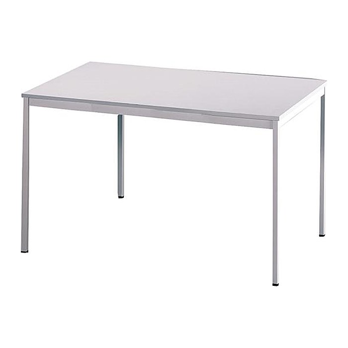 HAMMERBACHER Mehrzwecktisch lichtgrau rechteckig, Vierkantrohr grau, 120,0 x 80,0 x 72,0 cm