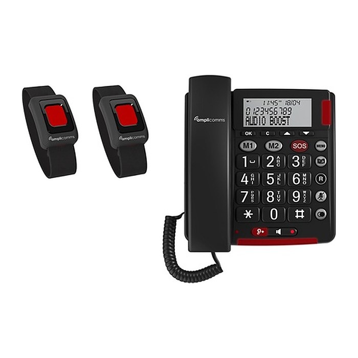 AMPLICOMMS BigTel 50 Alarm Plus - Schnur - Großtastentelefon