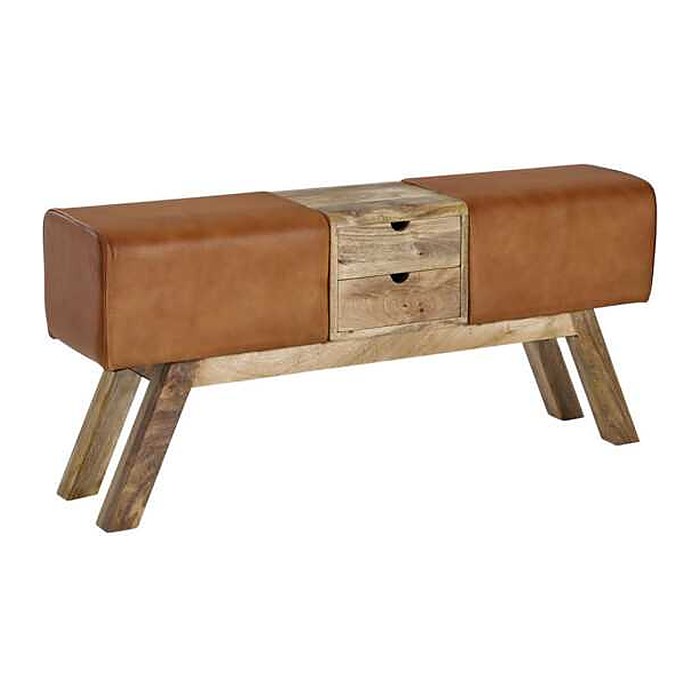 WOHNLING Sitzbank WL6.481 braun Leder 120,0 cm