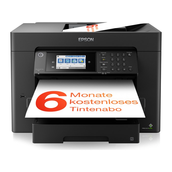 EPSON WorkForce WF-7840DTWF 4 in 1 Farb-Tintenstrahl-Multifunktionsdrucker schwarz