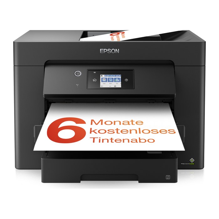 EPSON WorkForce WF-7830DTWF 4 in 1 Farb-Tintenstrahl-Multifunktionsdrucker schwarz