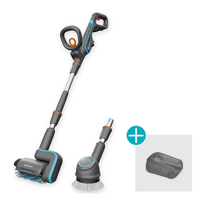 GARDENA AquaBrush Universal 04/18V P4A Solo Akku-Terrassenreiniger-Set 18,0 V, ohne Akku