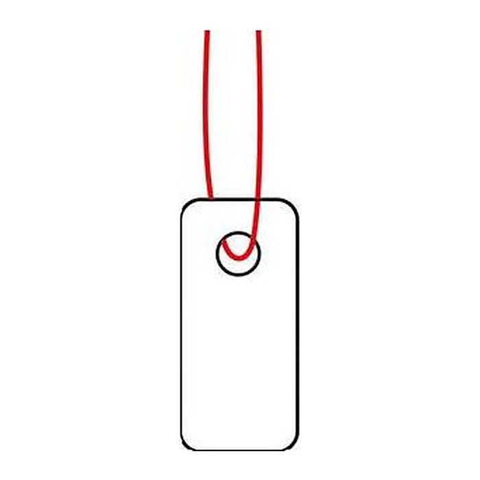 HERMA Hängeetiketten weiß 10,0 x 22,0 mm mit rotem Faden, 1.000 St.