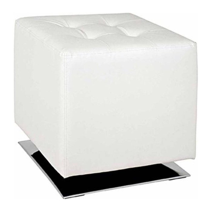 HAKU Möbel Wohnzimmer-Hocker 30688 weiß Kunstleder, 1 St.