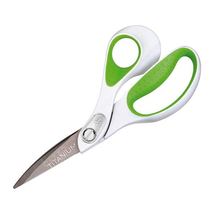 WESTCOTT Papierschere CARBO Titan Nitrid NON STICK lichtgrau-grün 21,4 cm