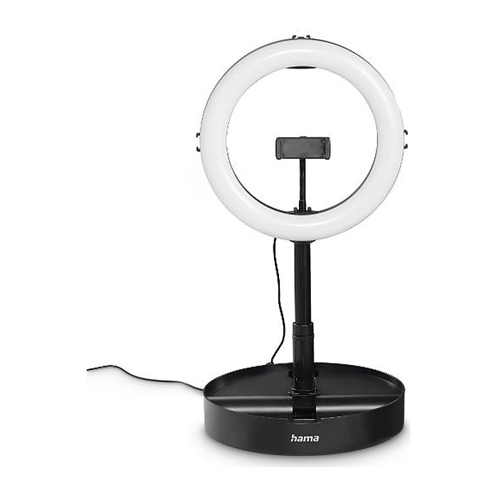 hama SpotLight FoldUp 102 II LED Ringlicht mit Stativ schwarz 10,4 Watt