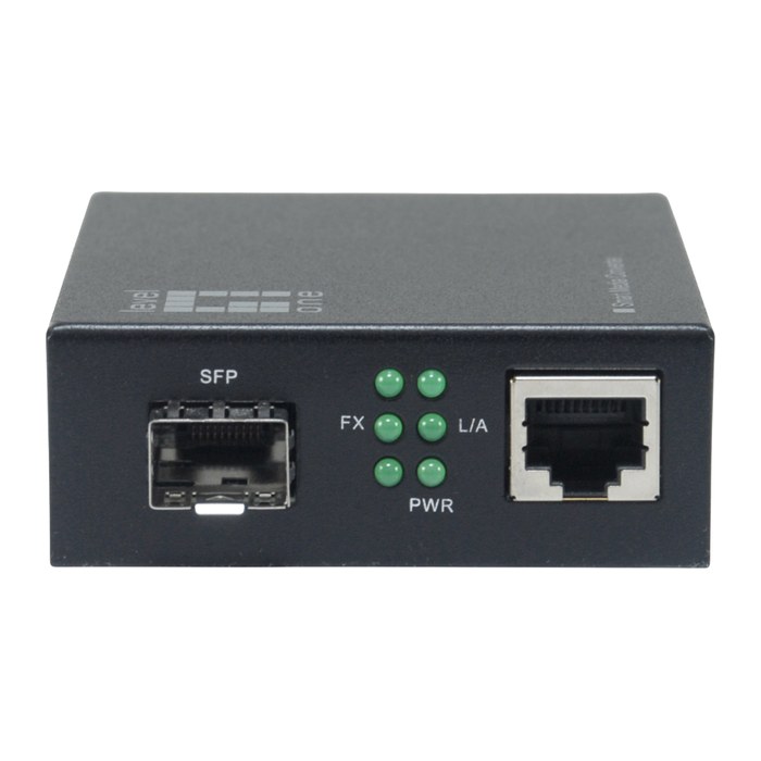 LevelOne Media Konverter RJ45->SFP GE 19" Smart
