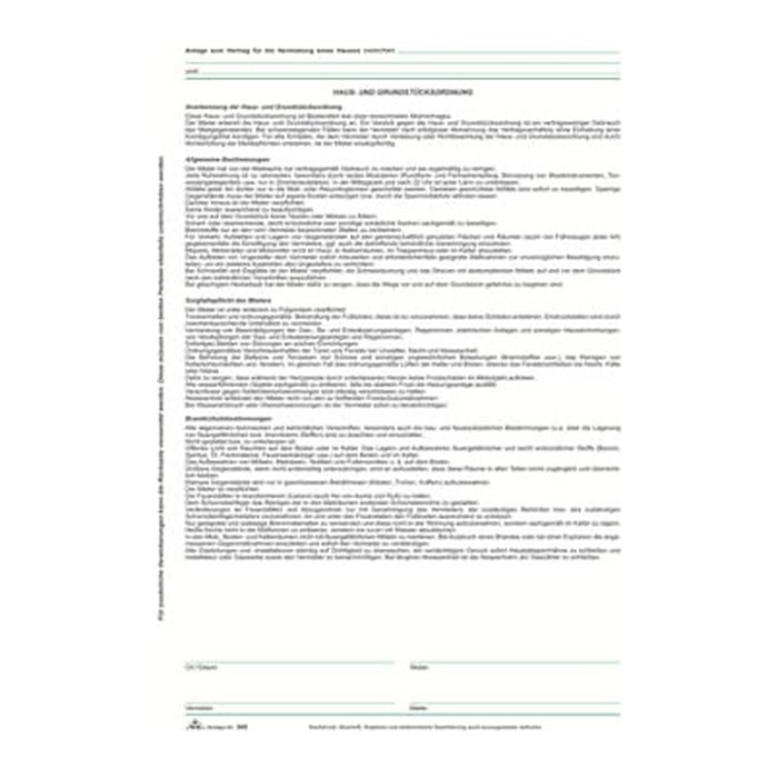 RNK-Verlag 545/10 Mietverträge für Häuser, 10 St.