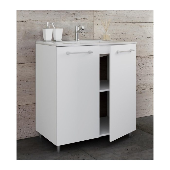 VCM my bath Badmöbel-Set 2-teilig Gilos 914865 weiß 80,0 x 46,0 x 86,0 cm