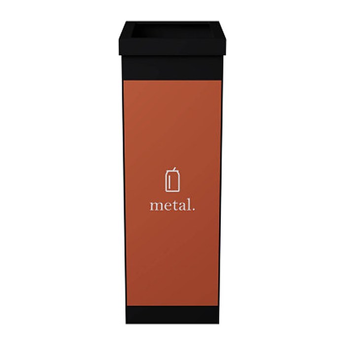 PAPERFLOW Mülleimer 60,0 l schwarz, orange, 1 St.