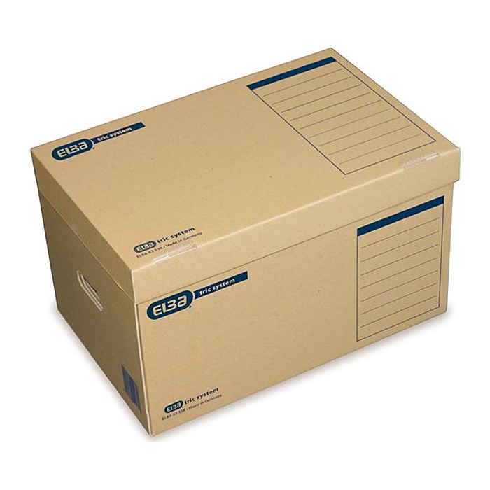 ELBA Archivcontainer tric system braun 54,5 x 36,0 x 32,0 cm, 10 St.