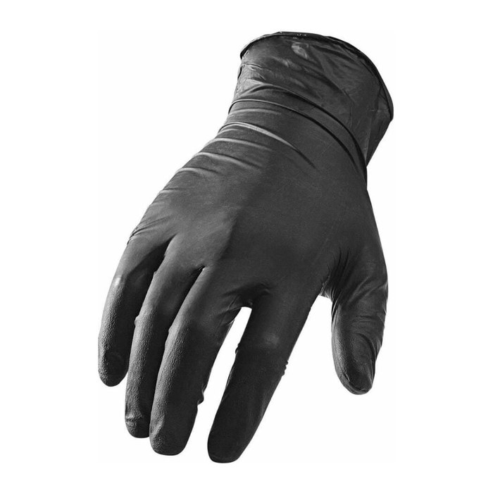 Meditrade® unisex Einmalhandschuhe Nitril® black schwarz Größe S, 100 St.