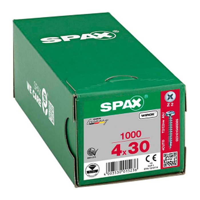 SPAX® Universalschrauben Z2 Halbrundkopf WIROX 0231010400305 4 mm x 30 mm, 1.000 St.