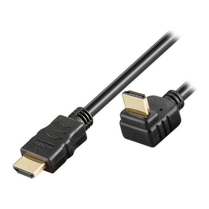 Techly HDMI Kabel High Speed mit Ethernet gewinkelt 5m sw