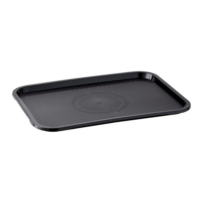 APS Tabletts Fast Food schwarz rechteckig 45,0 x 35,5 cm, 6 St.