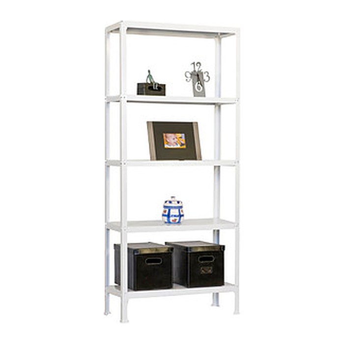 Simonrack Schwerlastregal KIT HOMECLICK MINI 5/300 222100205188035 weiß 80,0 x 30,0 x 180,0 cm