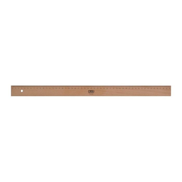 M+R Lineal Holz 50cm Buche Metalleinlage 1 Stück
