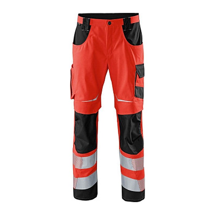 KÜBLER® unisex Warnschutzhose REFLECTIQ rot, schwarz Größe 114