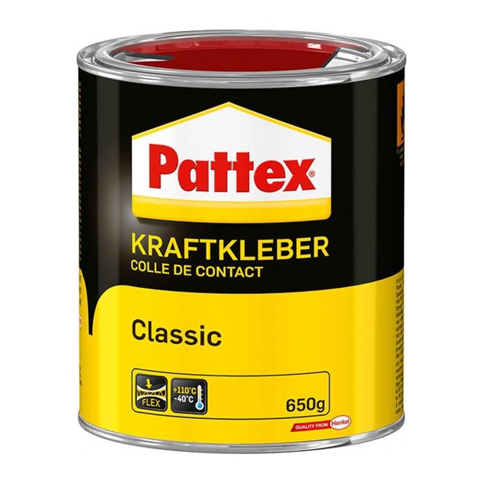 Pattex Kraftkleber Classic, hochwärmefest, Dose mit 650g