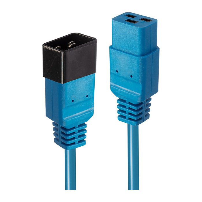 LINDY IEC-Netzverlängerung C19 auf C20 blau 3m extern bulk
