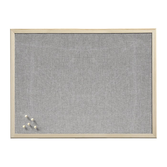 Zeller Pinnwand 60,0 x 40,0 cm Leinen grau