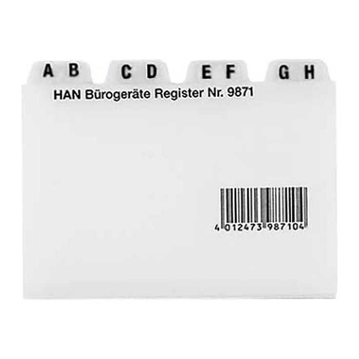 HAN Karteikartenregister A-Z transparent