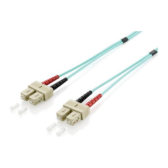 Equip Patchkabel SC->SC 1.00m Multimode Duplex OM3 türkis Polybeutel