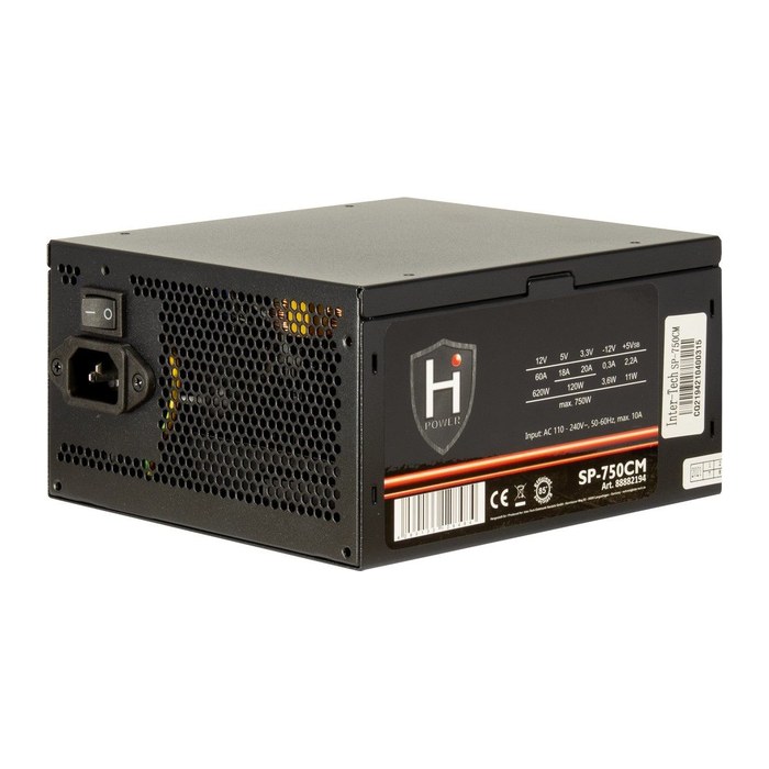 Inter-Tech Netzteil 750W HIPOWER SP-750CM 1X 140mm Lüfter retail