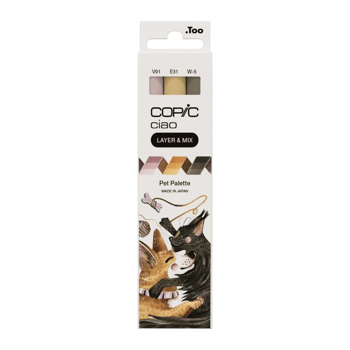 COPIC® Ciao Pet Palette Layoutmarker-Set farbsortiert 1,0 + 6,0 mm, 3 St.