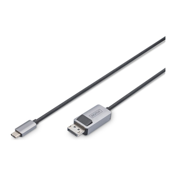 DIGITUS USB 3.2 Anschlusskabel Typ C --> DP St./St. 1m schw.