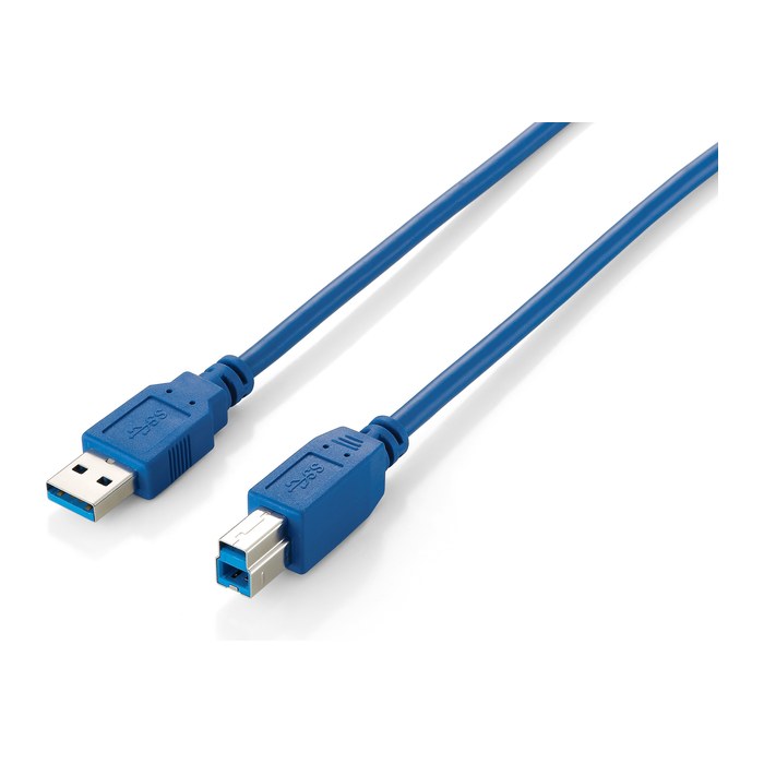 Equip USB3.0 Druckerkabel USB-A->USB-B St/St 1.80m blau Polybeutel