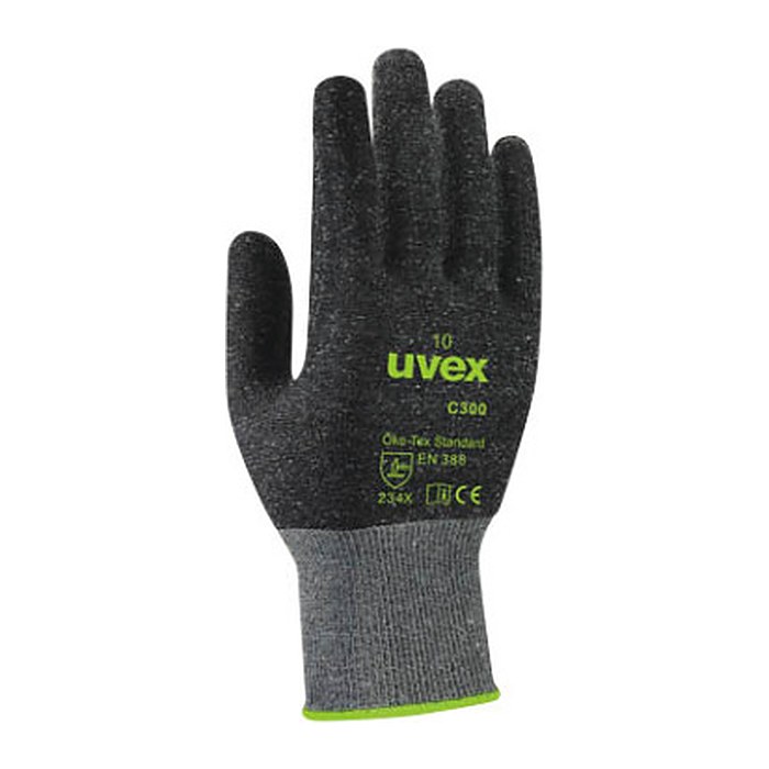 uvex unisex Schnittschutzhandschuhe C300 dry anthrazit Größe 10, 1 Paar