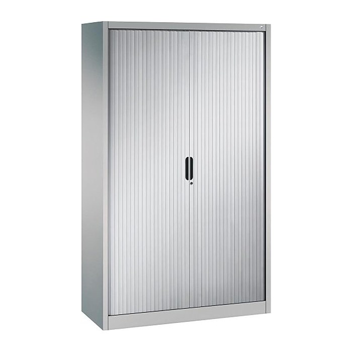 CP Omnispace Rollladenschrank silber 4 Fachböden 120,0 x 42,0 x 198,0 cm