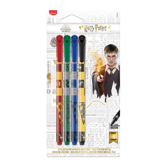 maped Harry Potter Fineliner farbsortiert 0,8 mm, 4 St.