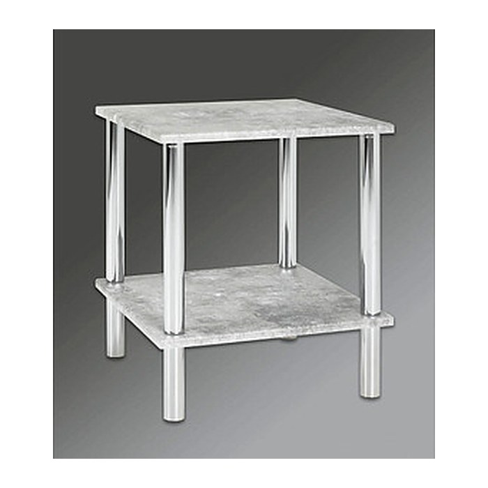 HAKU Möbel Beistelltisch quadratisch MDF-Platte Betonoptik 39,0 x 39,0 x 47,0 cm, 1 St.