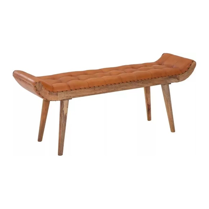 WOHNLING Sitzbank WL6.479 braun Leder 125,0 cm