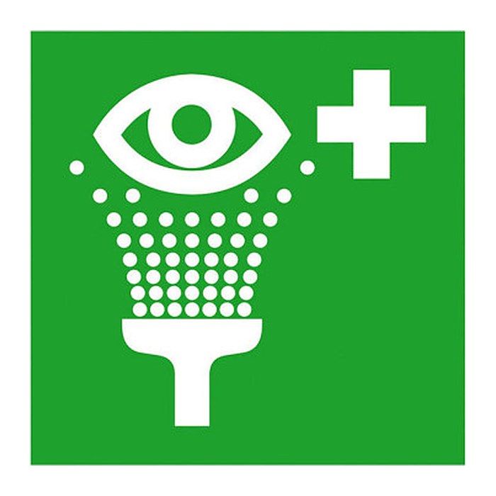 SafetyMarking® Rettungszeichen-Aufkleber "Augenspüleinrichtung" quadratisch 15,0 x 15,0 cm, 1 St.