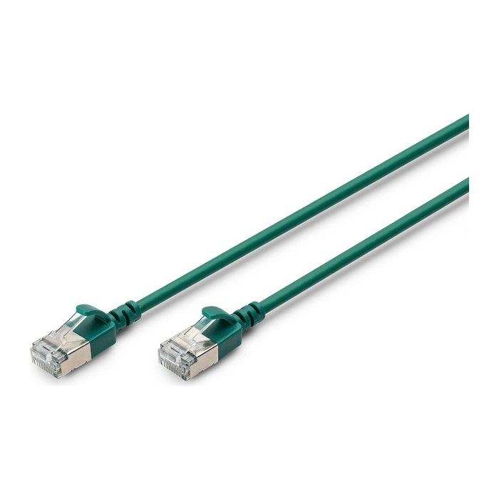 DIGITUS Patchkabel CAT 6A F/FTP Slim 1,00m grün