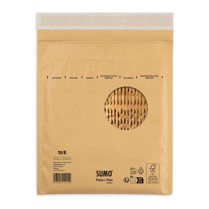 MAILmedia Polstertaschen SUMO® 1515 braun für DIN B5+, 100 St.