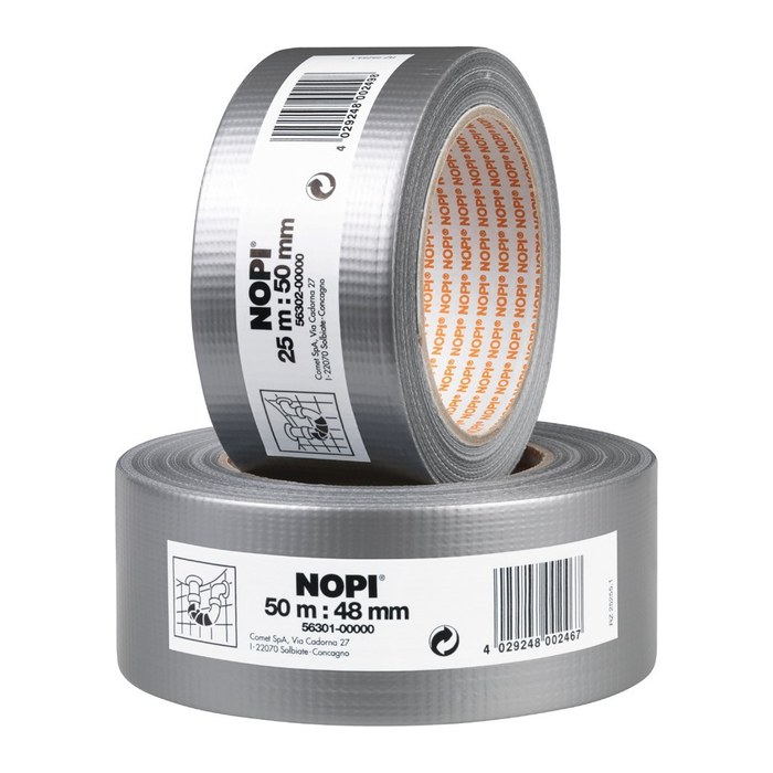 NOPI Gewebeband silber 50,0 mm x 25,0 m 1 Rolle