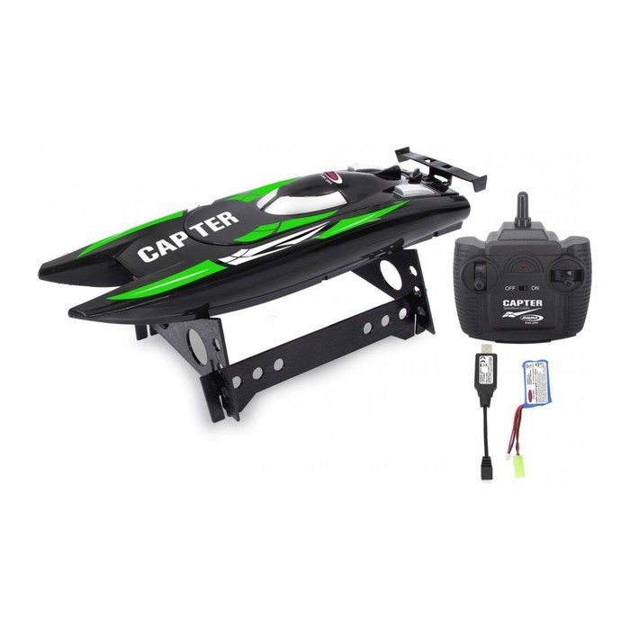 Jamara Speedboot LiPo 7,4V schwarz/grün 2,4GHz