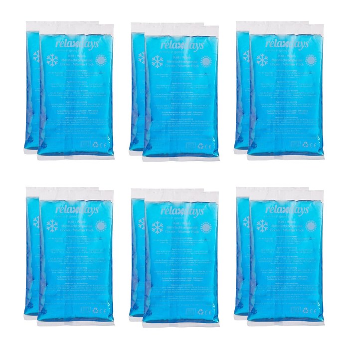 relaxdays Kühlpads Rechteck 10039564_0 blau 15,0 x 8,0 cm, 12 St.