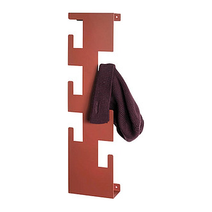 HAKU Möbel Wandgarderobe 47406 rot Metall 6 Haken 15,0 x 60,0 cm, 1 St.