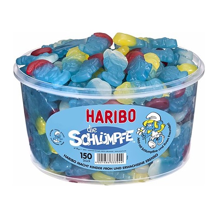 HARIBO die SCHLÜMPFE Fruchtgummi 150 St./1350,0 g, 150 St.