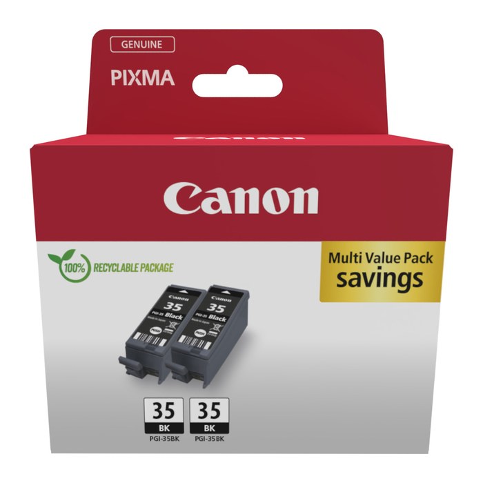 Canon PGI-35 BK Twin-Pack schwarz Druckerpatronen, 2er-Set