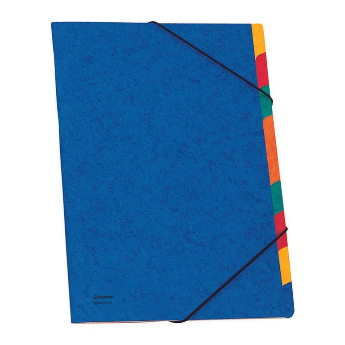 DONAU Ordnungsmappe 9 Fächer blau, 1 St.