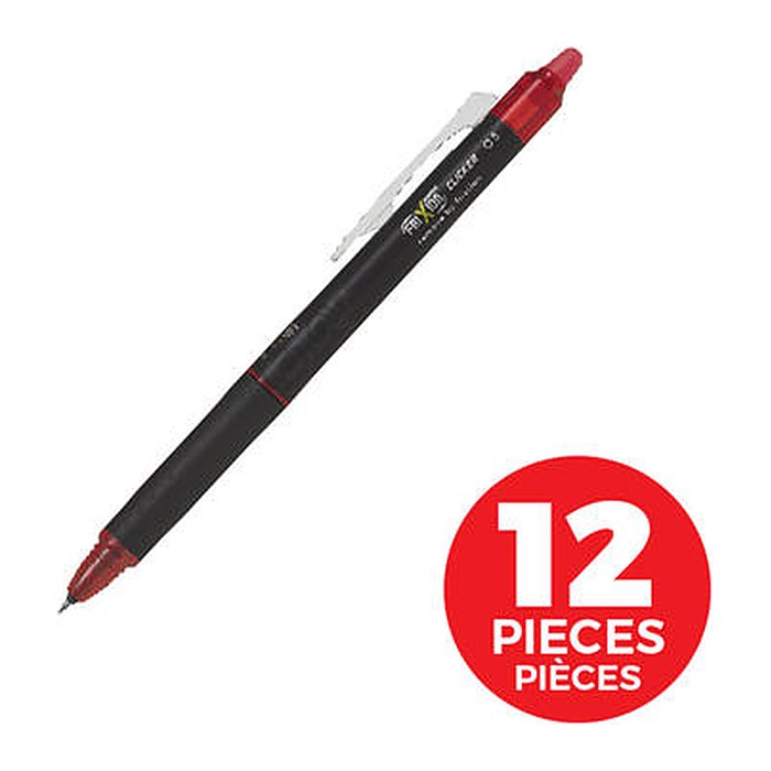 PILOT FRIXION point CLICKER Tintenroller schwarz 0,3 mm, Schreibfarbe: rot, 1 St.