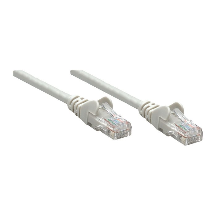 INTELLINET Patchkabel RJ45 U/UTP Cat6 10m Hebelschutz grau